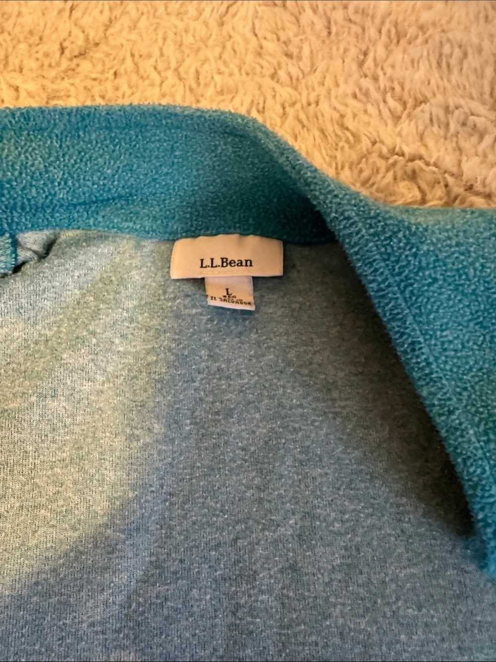 L.L. Bean Bright Teal Fleece Jacket